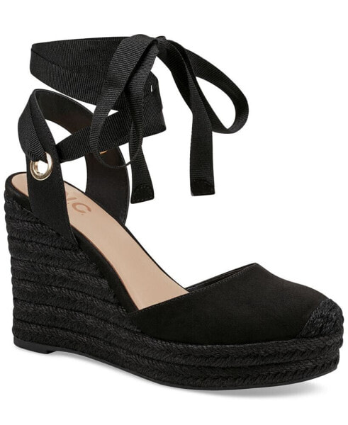 Women's Maisie Lace-Up Espadrille Wedge Sandals, Created for Macy's