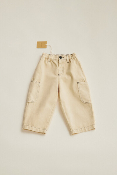 Timelesz - twill trousers with topstitched pockets