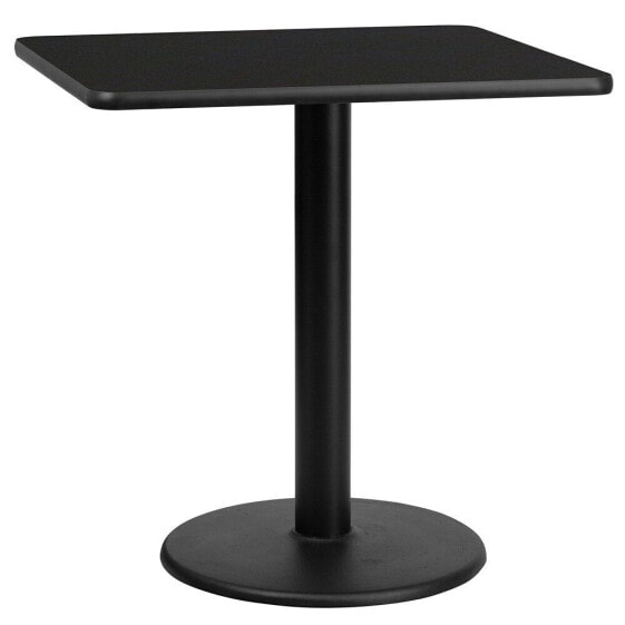 30'' Square Black Laminate Table