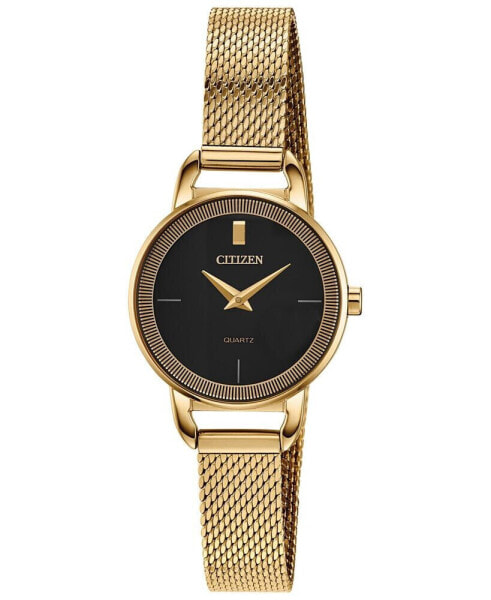 Women's Quartz Gold-Tone Stainless Steel Mesh Bracelet Watch 26mm