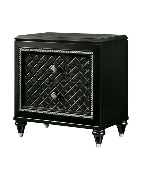 Braylene Glam Diamond-Patterned Nightstand