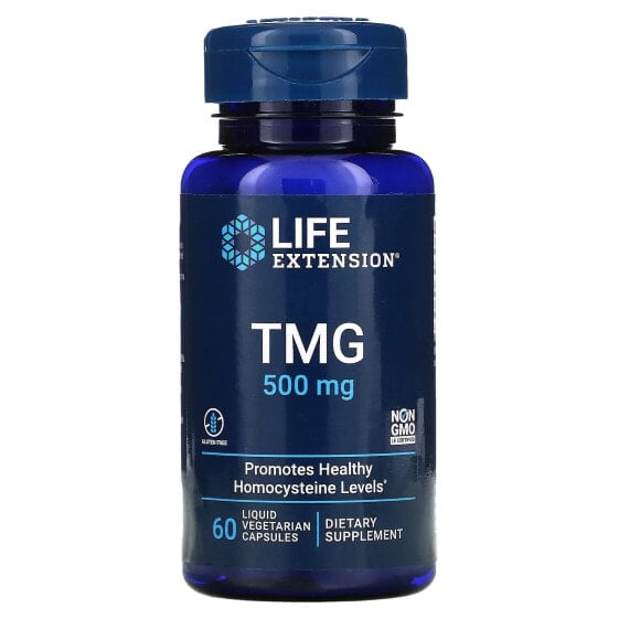 TMG, 500 mg, 60 Liquid Vegetarian Capsules