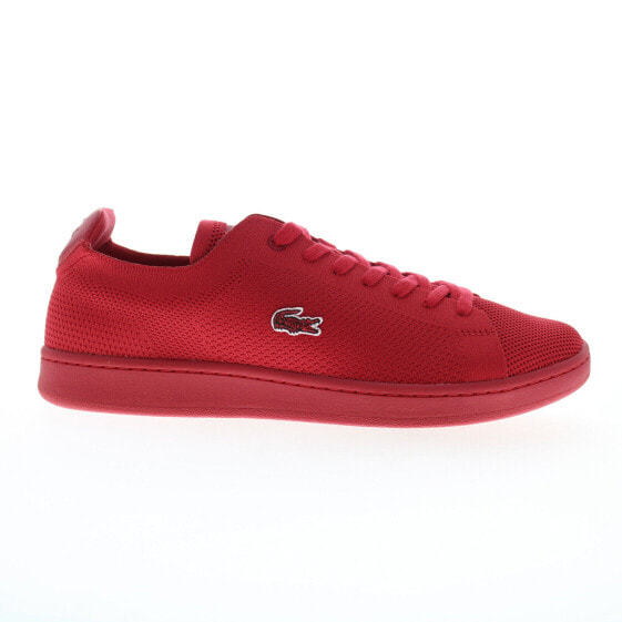 Lacoste Carnaby Piquee 124 1 SMA Mens Red Canvas Lifestyle Sneakers Shoes