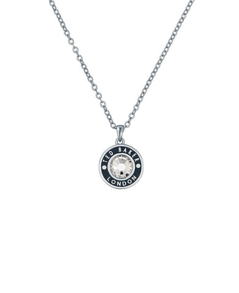 CHERLIE: Crystal Button Pendant Necklace