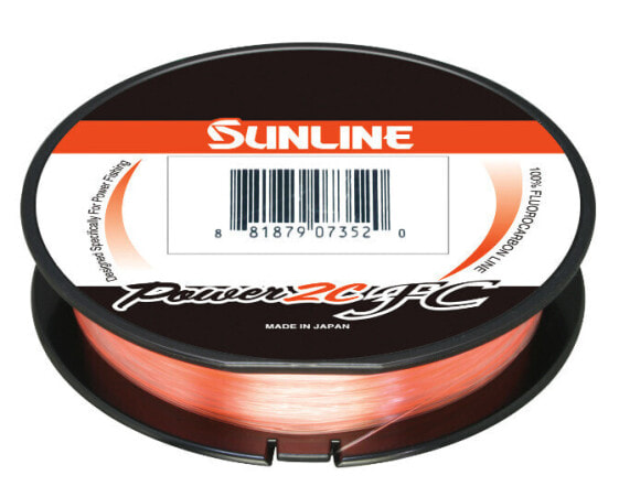 Sunline Power 2C FC Fluorocarbon Line, 165yd, Metered Orange/Clear