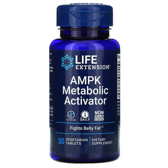 Активатор метаболизма жире AMPK, 30 вегетарианских таблеток Life Extension.