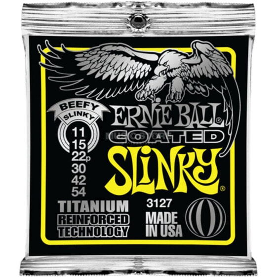 Ernie Ball E-Guitar Strings 11-54 Coated Titanium Beefy Slinky EB3127