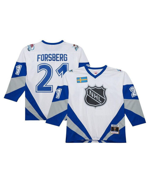 Mitchell Ness Men's Peter Forsberg White 1999 NHL All-Star Game Blue Line Player Jersey