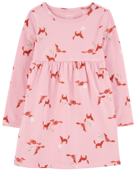 Toddler Fox Jersey Dress 3T