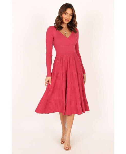 Women's Violette Long Sleeve Midi Dress