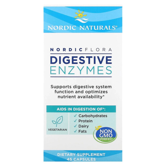 Nordic Flora Digestive Enzymes, 45 Capsules