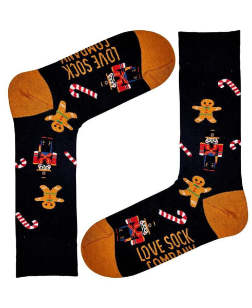 Men's Christmas Nutcracker Novelty Unisex Crew Socks, Pack of 1