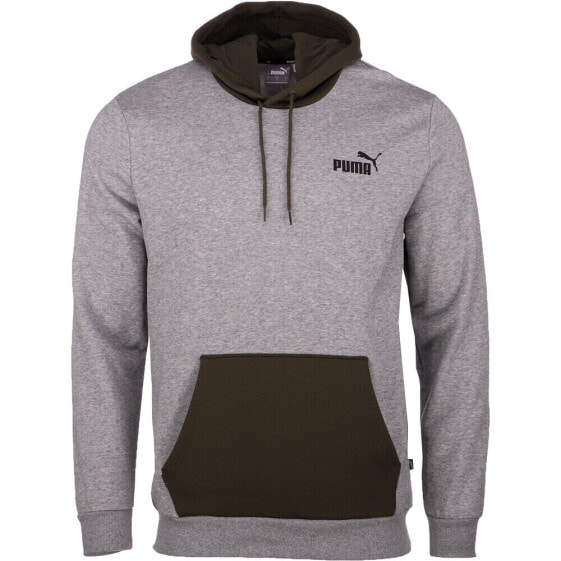 Puma Colorblocked Lounge Pullover Hoodie Mens Grey Casual Outerwear 67271403