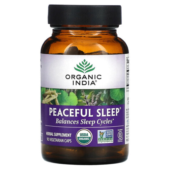 Organic India, Для спокойного сна, 90 вегетарианских капсул