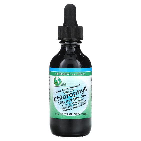 Витаминно-травяной хлорофилл World Organic Ultra Concentrated Liquid 100 мг, 59 мл