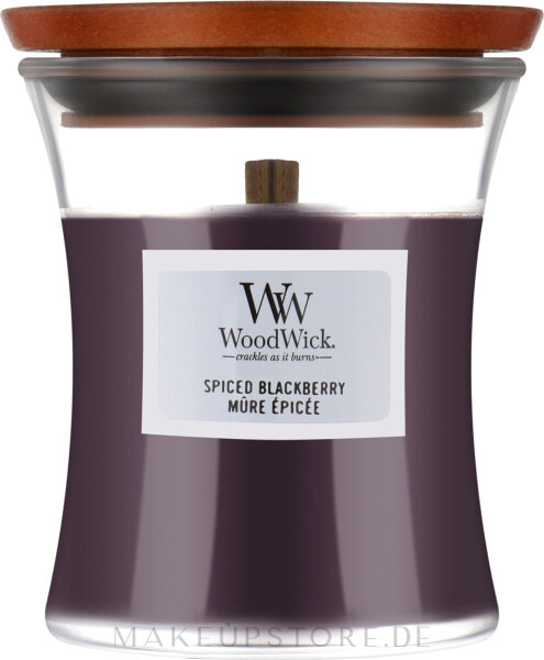 Duftkerze im Glas Spiced Blackberry - WoodWick Hourglass Candle Spiced Blackberry 85 g