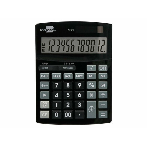 Калькулятор офисный Liderpapel XF30 Чёрный Пластик