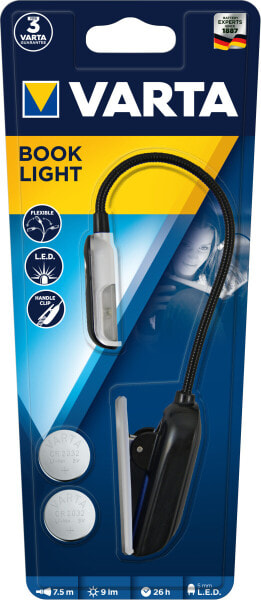 Varta 16618 - Clip flashlight - Black - Silver - Plastic - LED - 1 lamp(s) - 9 lm