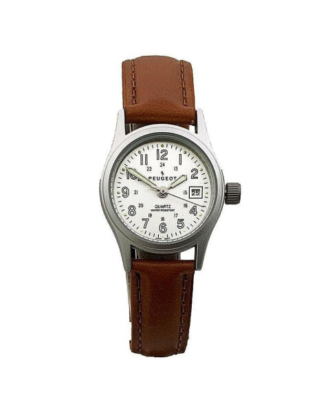 Women's Brown Nurses Sport Calendar Wrist Watch Easy Reader