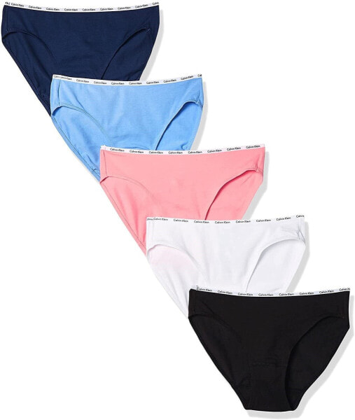 Calvin Klein 263867 Women's Cotton Stretch Logo 5 Pack Bikini Underwear Size M