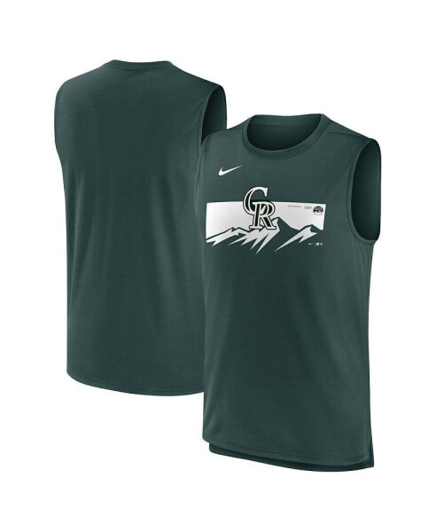 Men's Green Colorado Rockies City Connect Muscle Tank Top