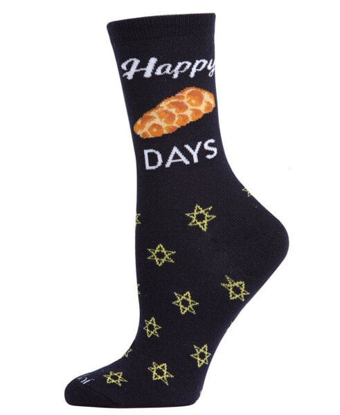 Women's Happy Challah Days Holiday Crew Socks