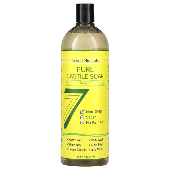 Pure Castile Soap, Lemon, 33.8 fl oz (1 l)