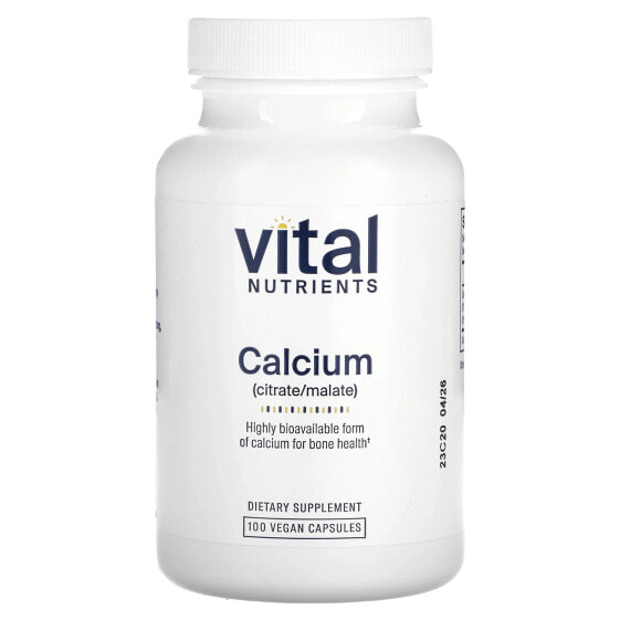 Calcium (Citrate/Malate), 100 Vegan Capsules