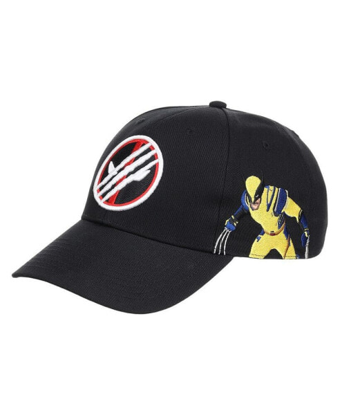 Men's Black Deadpool Wolverine MVP Adjustable Hat