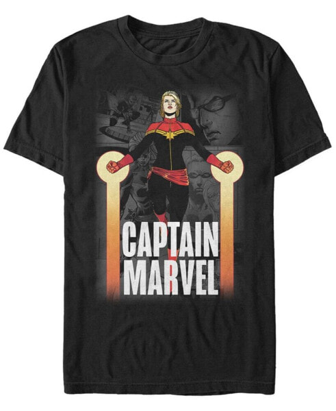 Marvel Men's Comic Collection Captain Marvel Short Sleeve T-Shirt