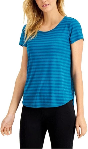 Ideology 275963 Shadow-Stripe T-Shirt,- Zen Teal Size XS women