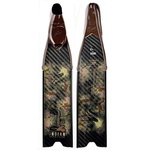 C4 Indian Camo HT Med SF Soft Spearfishing Fins