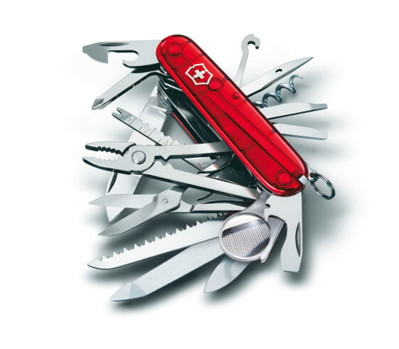 Мультитул нож Victorinox Swiss Champ - Складной нож - Мультитул - Охотничий нож - Нержавеющая сталь - Синтетика ABS - Красный, нержавеющая сталь