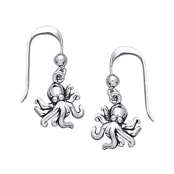 DIVE SILVER Octopus Long Hook Earring