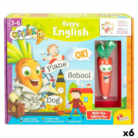 Игрушка развивающая Lisciani Образовательный набор Carotina Baby Happy English 4,5 x 14,5 x 3 cm (6 штук)