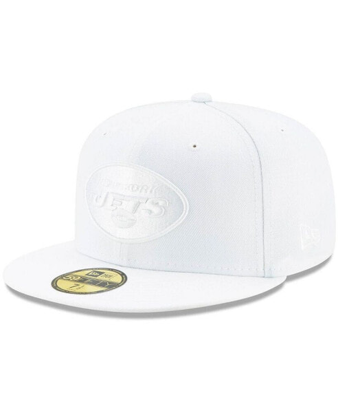 Men's New York Jets White on White 59FIFTY Fitted Hat