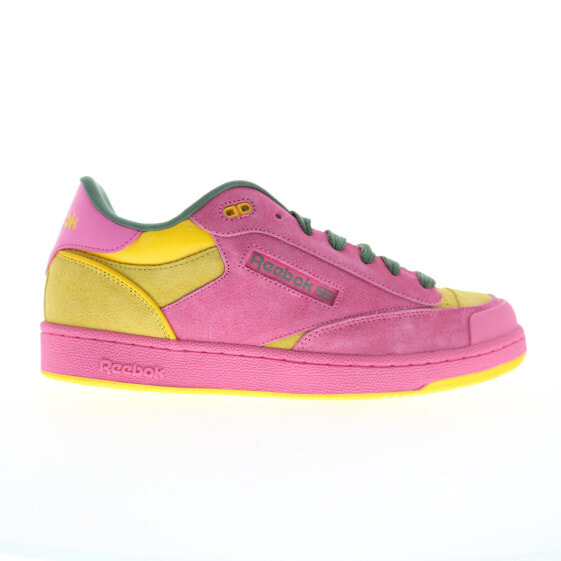 Reebok Club C Bulc Mens Pink Suede Lace Up Lifestyle Sneakers Shoes