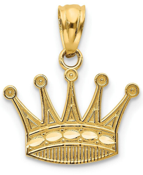 Royal Crown Charm Pendant in 14k Gold