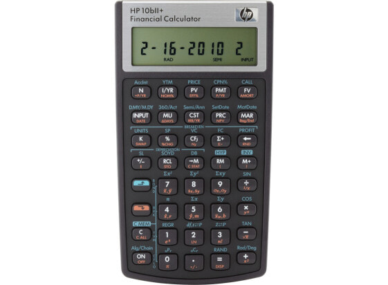 Калькулятор финансовый HP 10bII+ - Pocket - 1 линия - черный