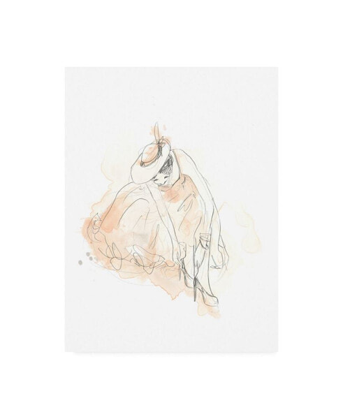 June Erica Vess Blush and Grey Fashion III Canvas Art - 37" x 49"