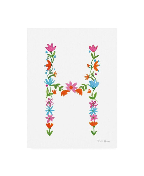 Farida Zaman Floral Alphabet Letter VIII Canvas Art - 15" x 20"