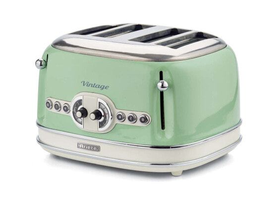 Ariete ARI-156-GR - 4 slice(s) - Green - Buttons - Rotary - Vintage - CE - 1600 W
