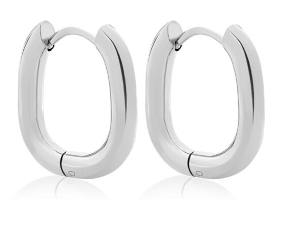 Decent steel oval earrings VBE0147S