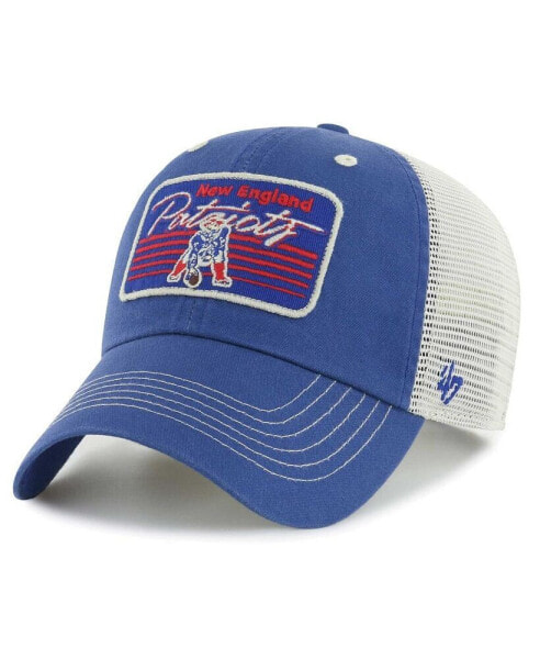 Men's Royal, Natural New England Patriots Legacy Five Point Trucker Clean Up Adjustable Hat