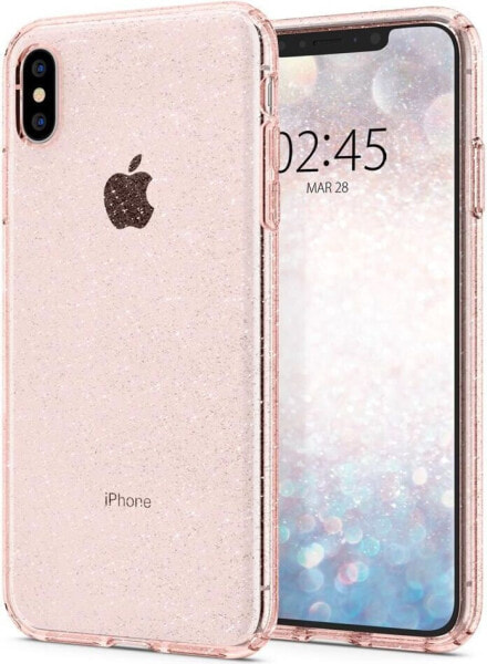 Spigen Nakładka Liquid Crystal Glitter do Apple iPhone XS Max różowa