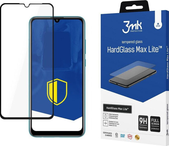 3MK Honor 9A black - 3mk HardGlass Max Lite