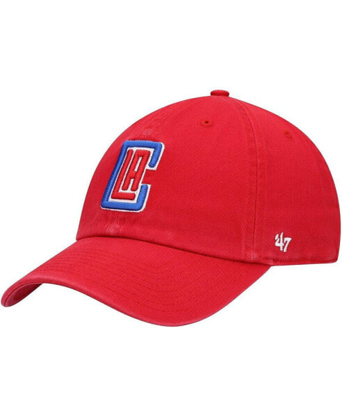 Men's Red LA Clippers Team Clean Up Adjustable Hat