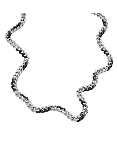Men's Two-Tone Stainless Steel Chain Necklace, DX1499931