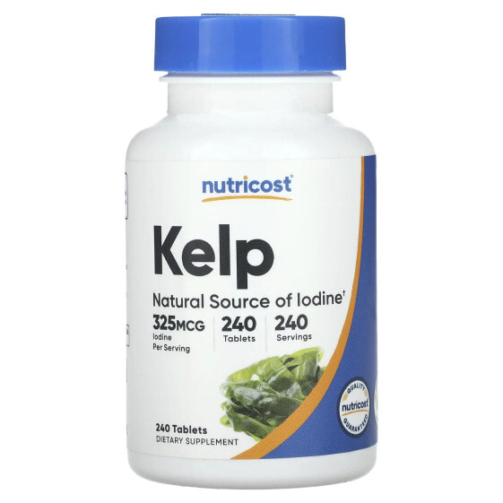 Биологически активная добавка Nutricost Kelp, 325 мкг, 240 таблеток