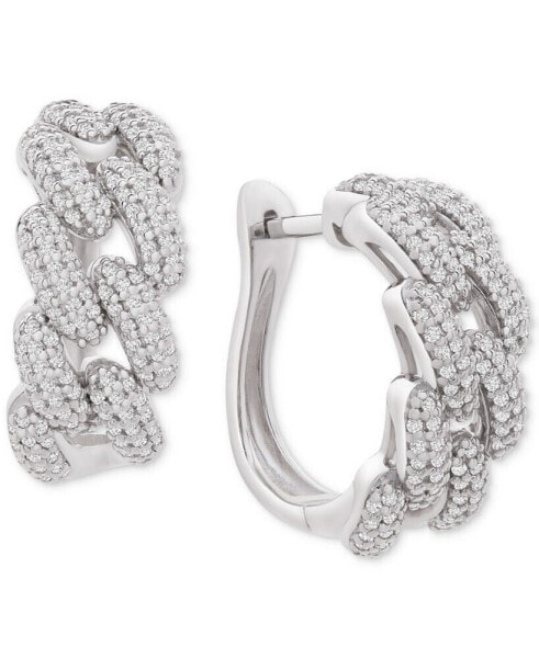 Серьги Wrapped in Love Diamond Chain Link Hoops